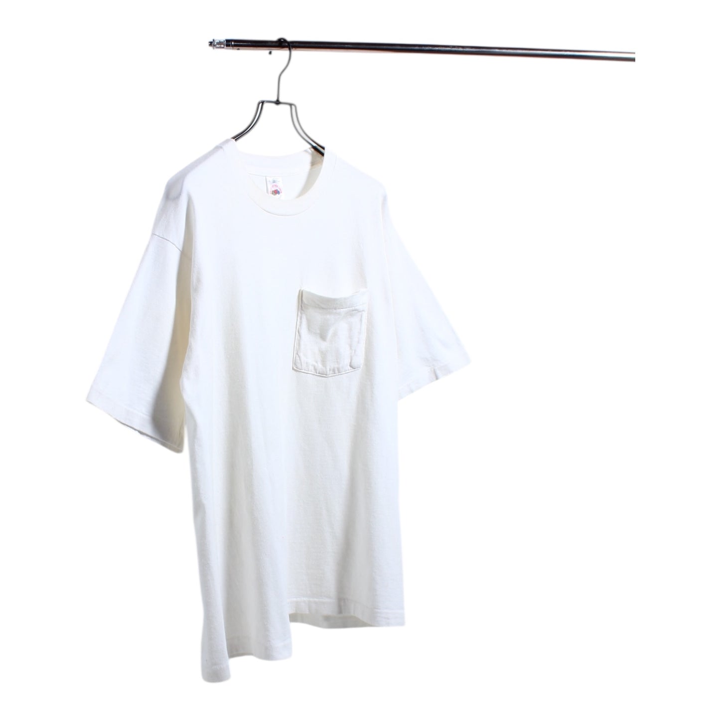 90s Blank white pocket tee large