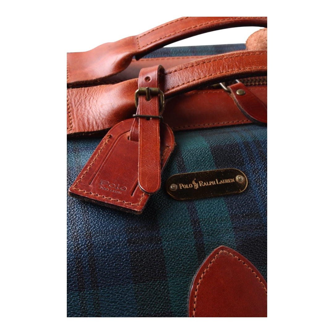 80s Polo Ralph Lauren black watch weekender bag