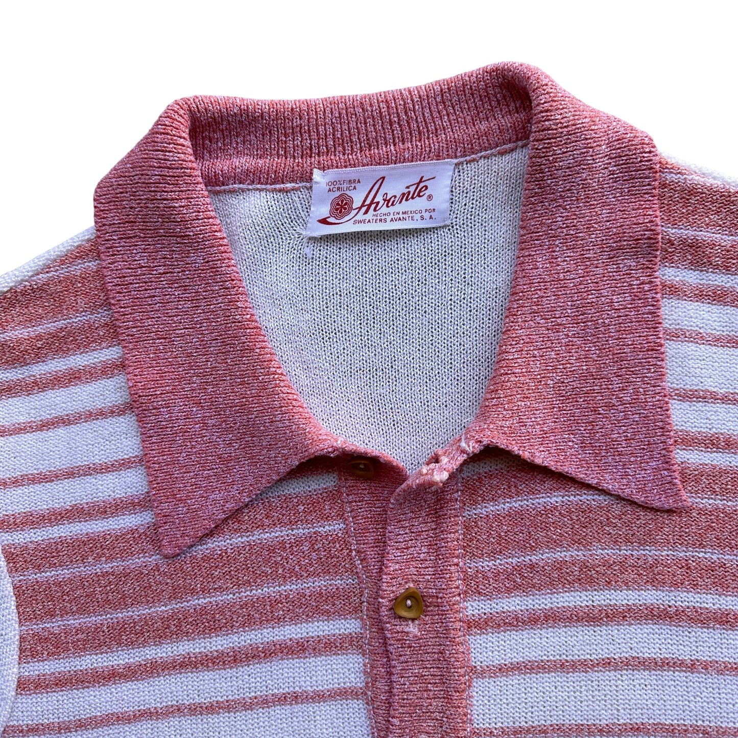 60s Knit polo shirt Small wise