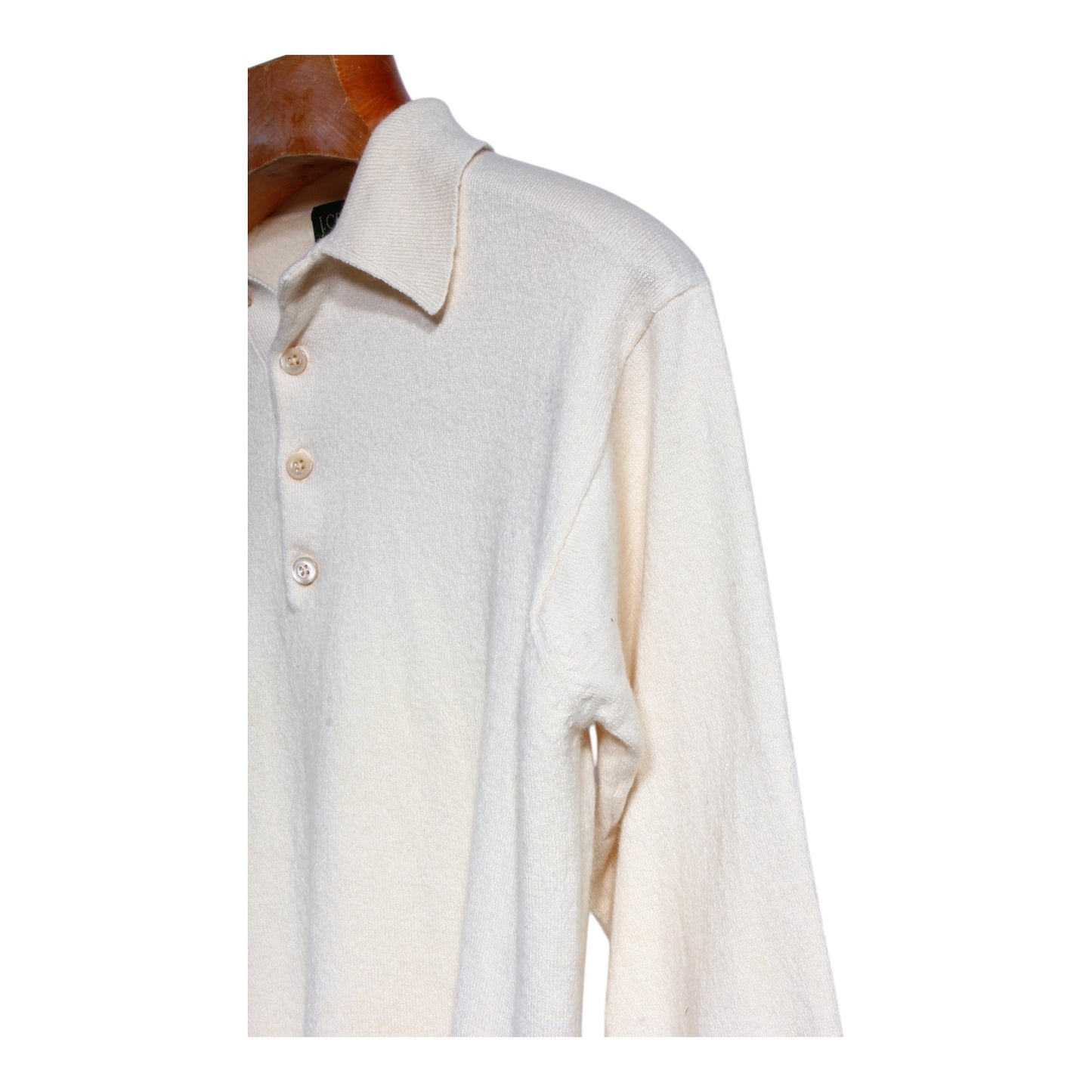 90s J Crew merino wool polo sweater Small