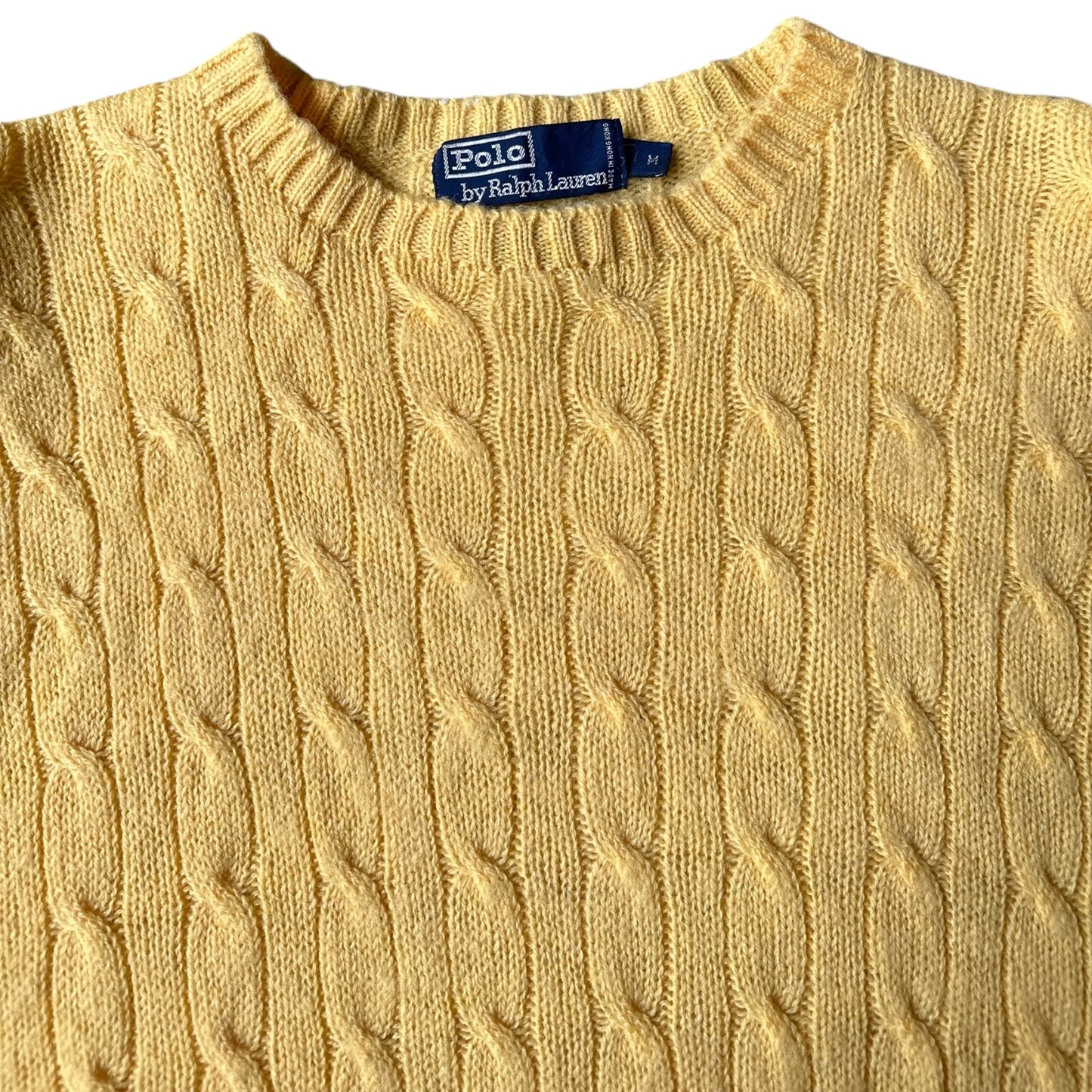 80s Polo Ralph Lauren cable knit wool sweater S/M