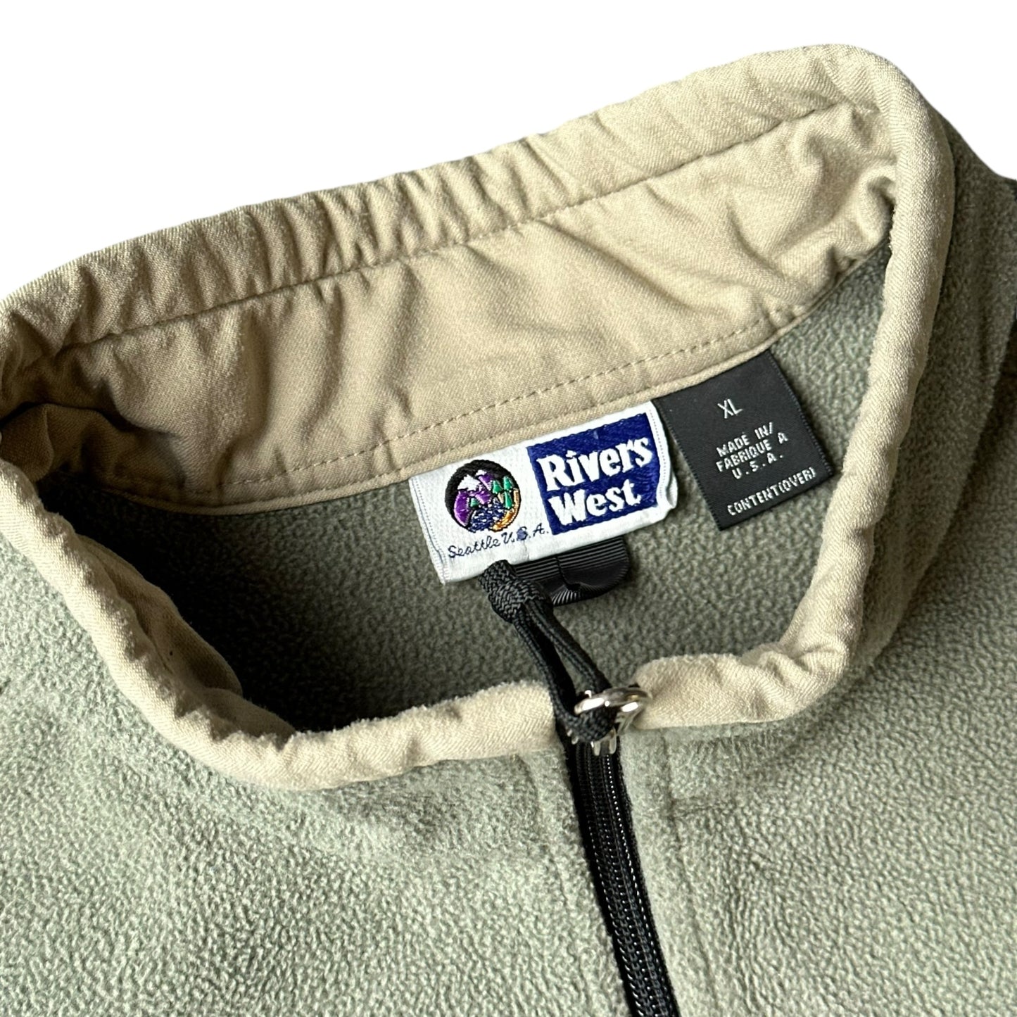 90s Rivers west fleece vest Made in usa🇺🇸 XL