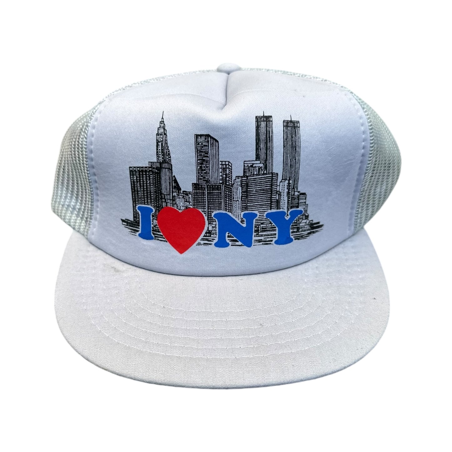 90s I love new york twin towers trucker hat