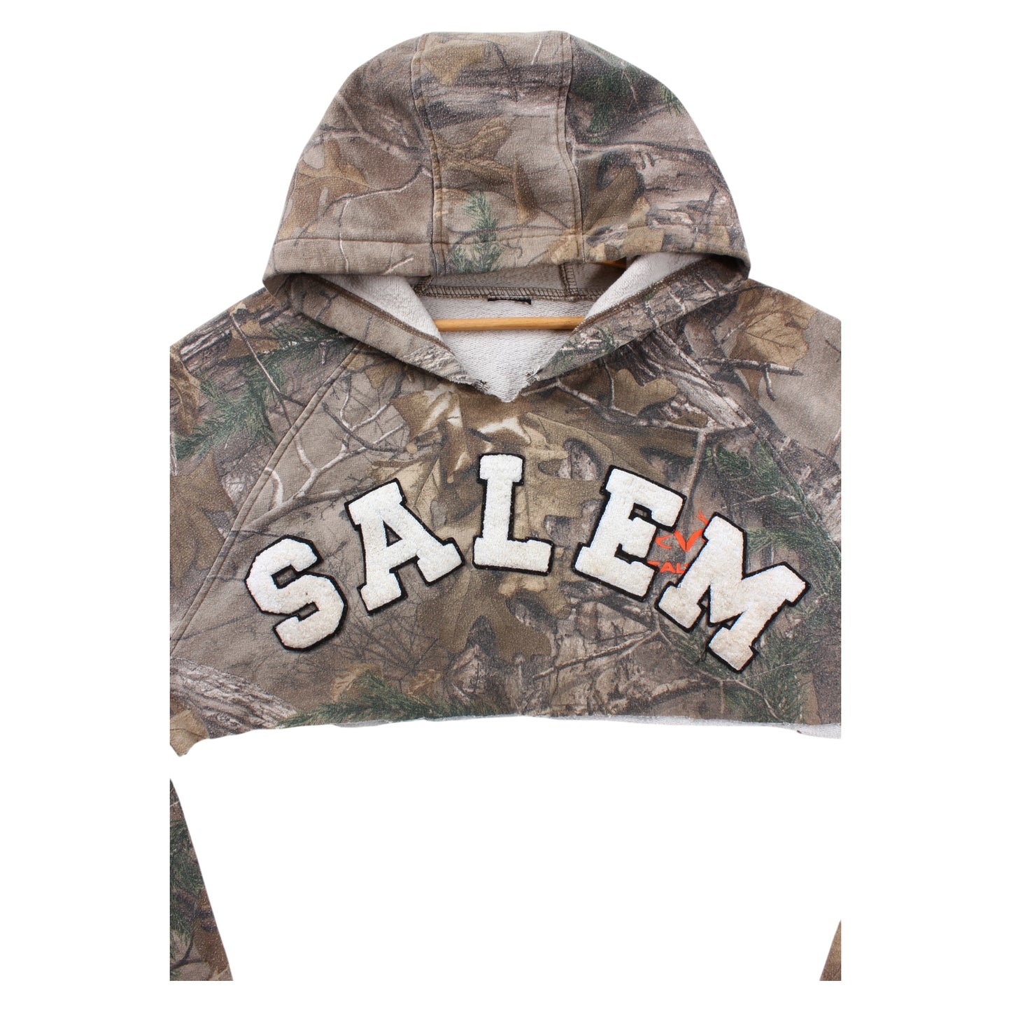 Salem fan made cropped camo hood