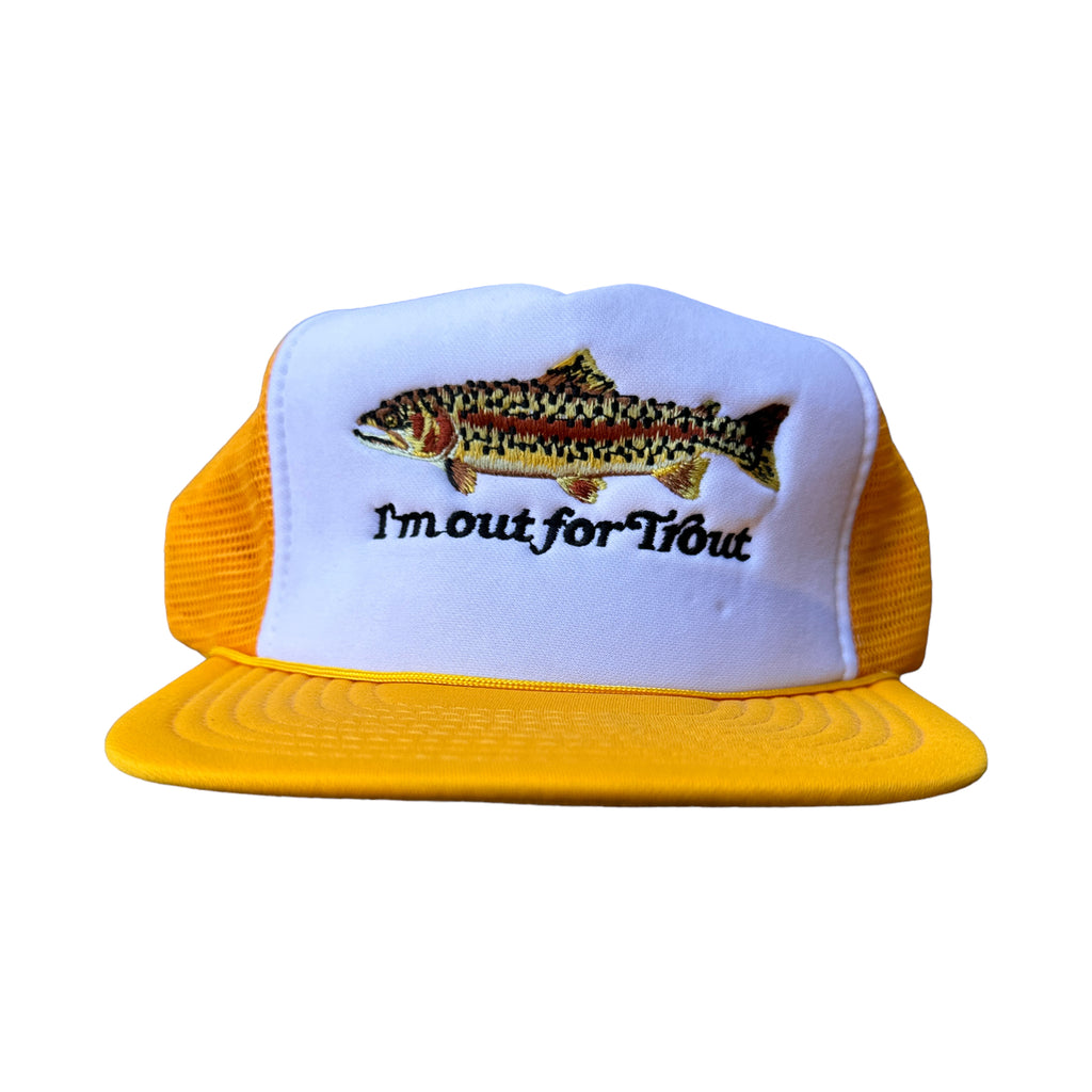 Brown trout i’m out for trout trucker hat