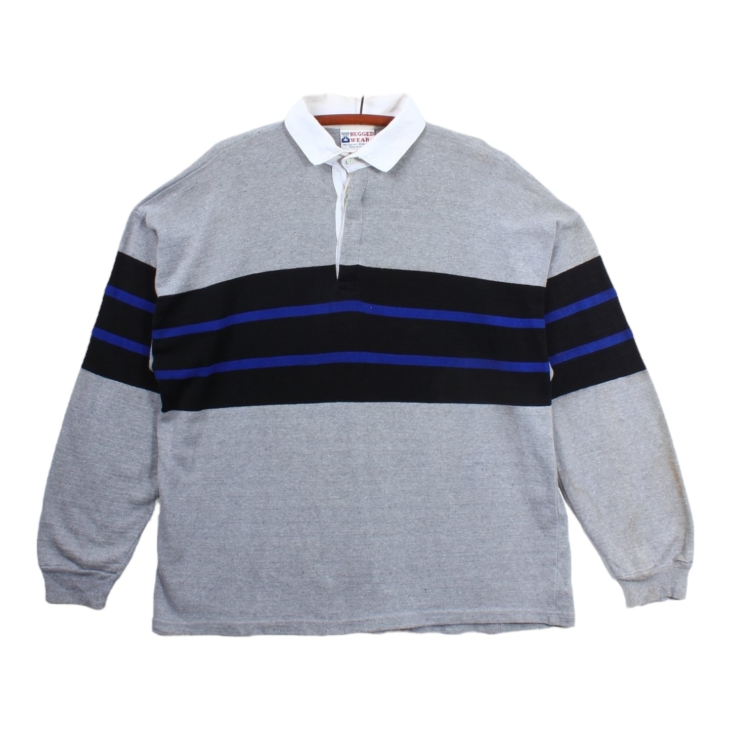80s Rugged wear rugby large