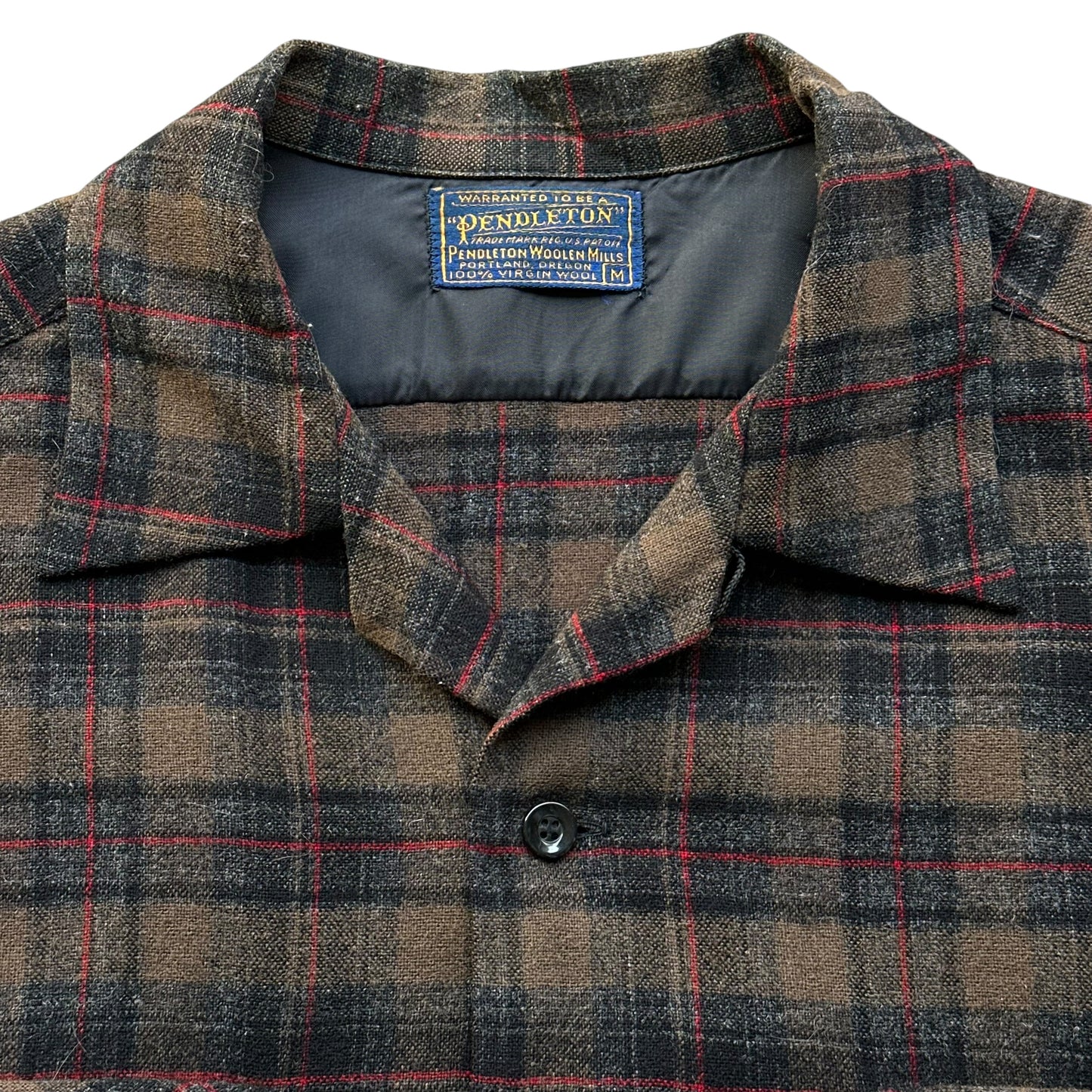 70s wool pendleton camp shirt medium