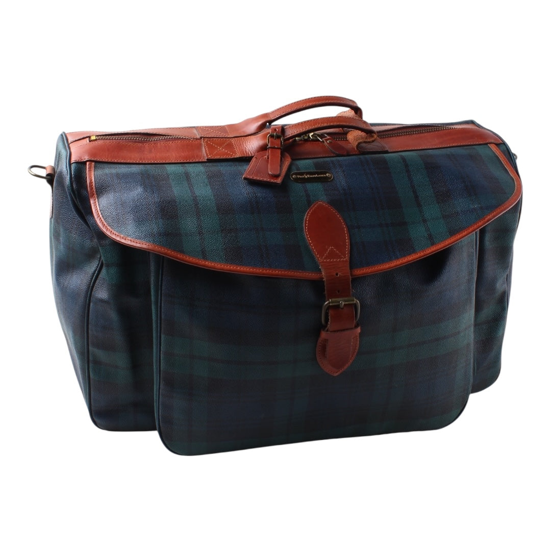 80s Polo Ralph Lauren black watch weekender bag