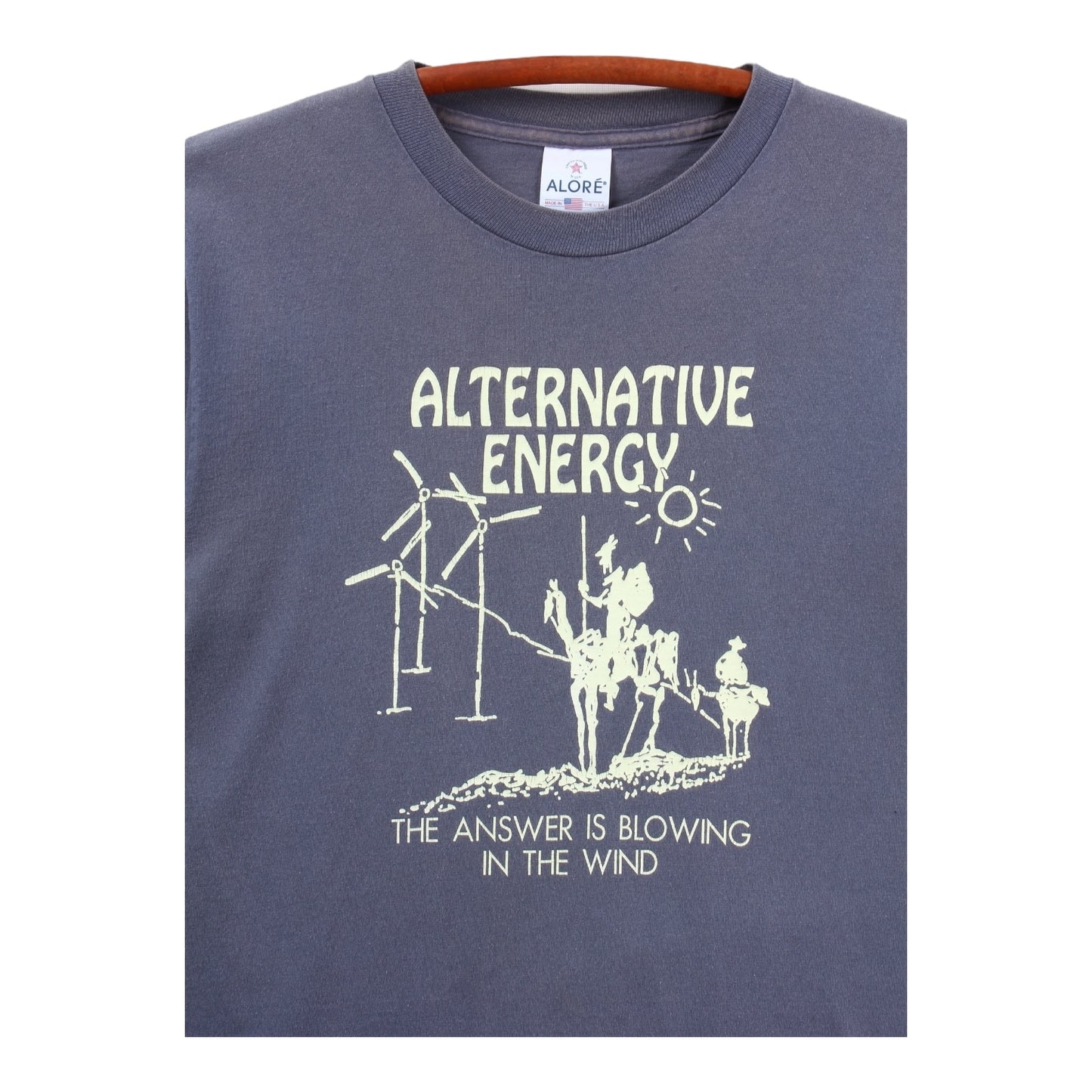 90s Alternative energy tee blowing in the wind S/M