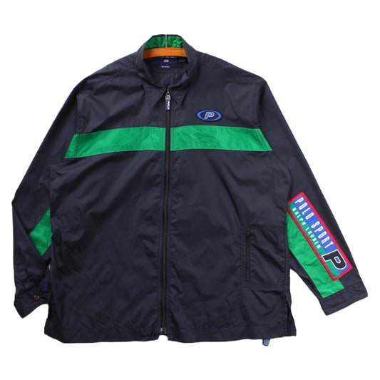 90s Polo sport nylon zip shirt jacket Large