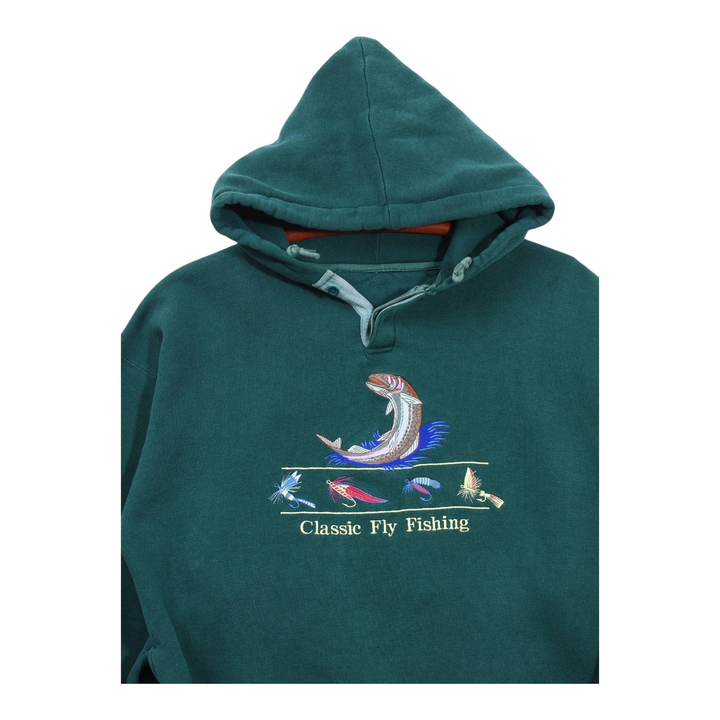 90s Classic fly fishing hoodie Medium
