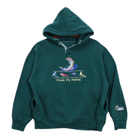 90s Classic fly fishing hoodie Medium