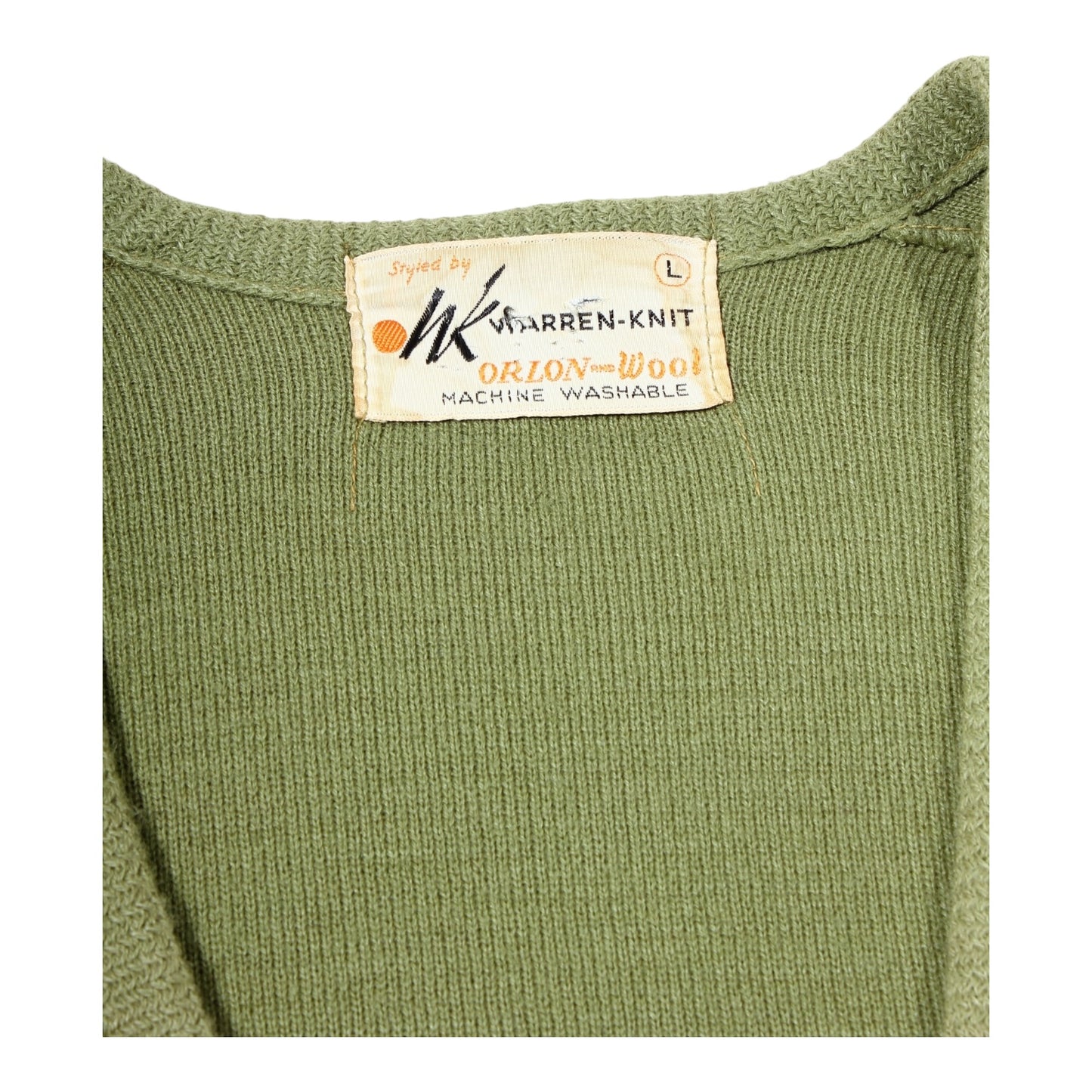 60s Orlon/Wool cardigan large