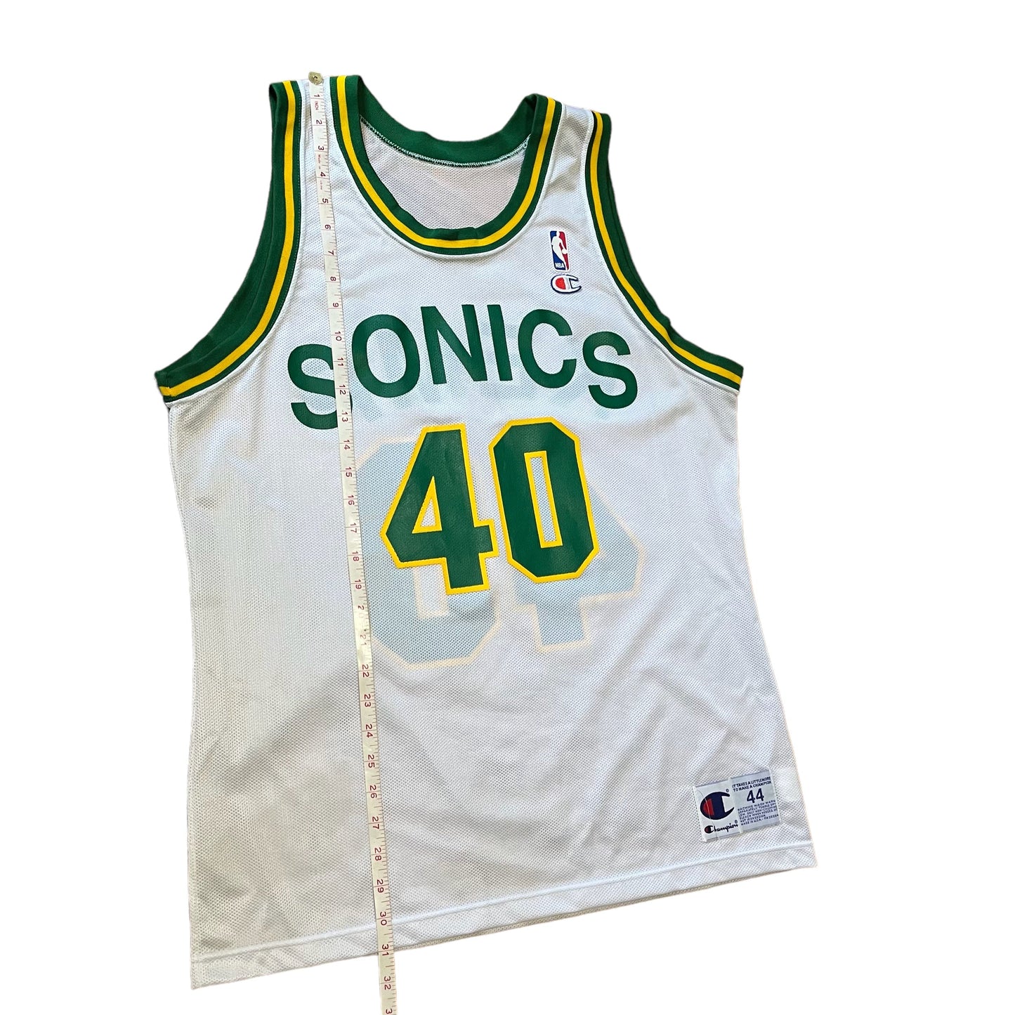 Sonics Shawn Kemp Champion Jersey. Size 44 large