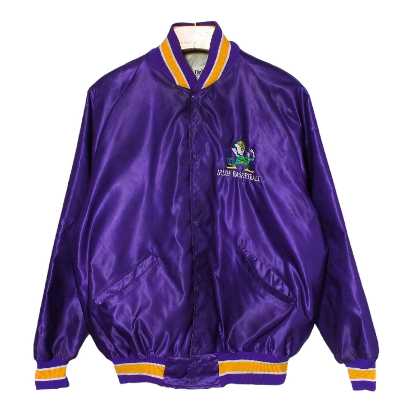 90s Irish notre dame satin jacket XL