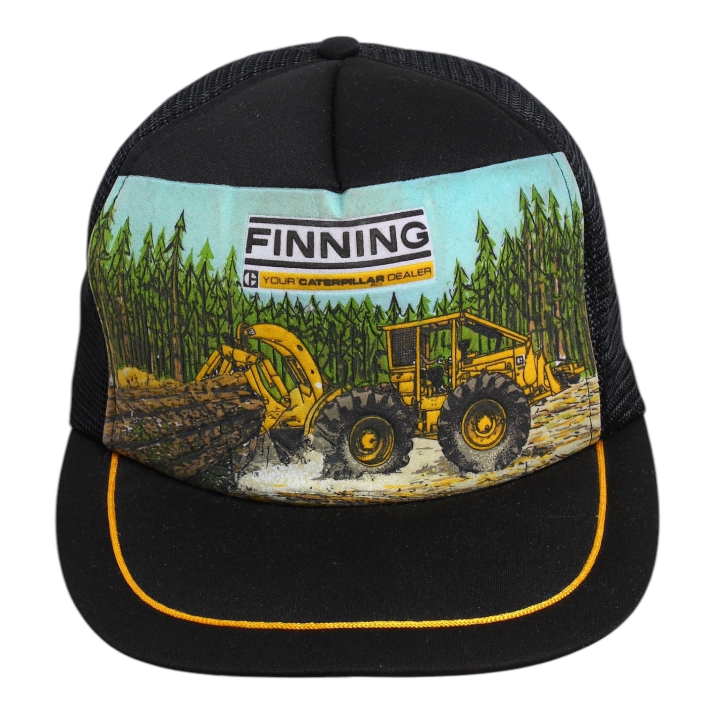 80s Finning caterpillar trucker hat