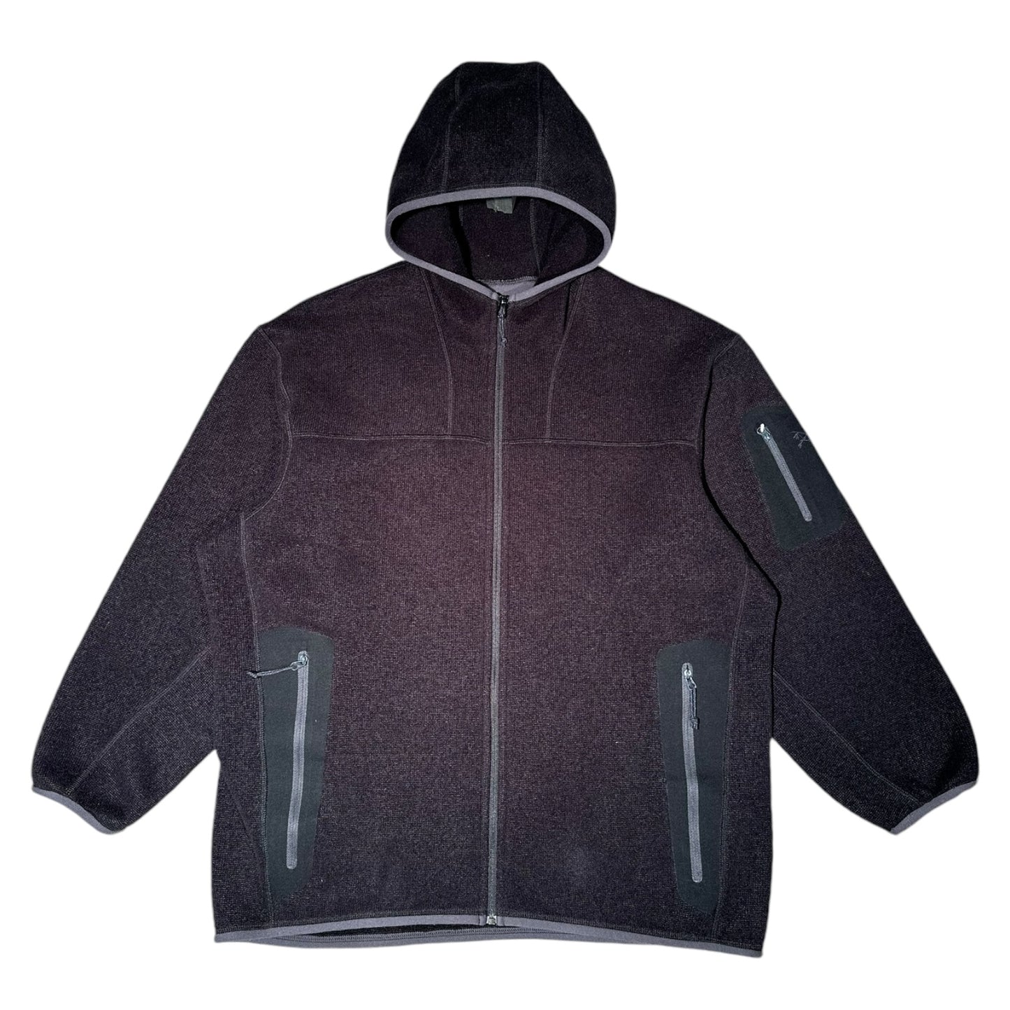 Arc’teryx zip hooded polartec fleece large