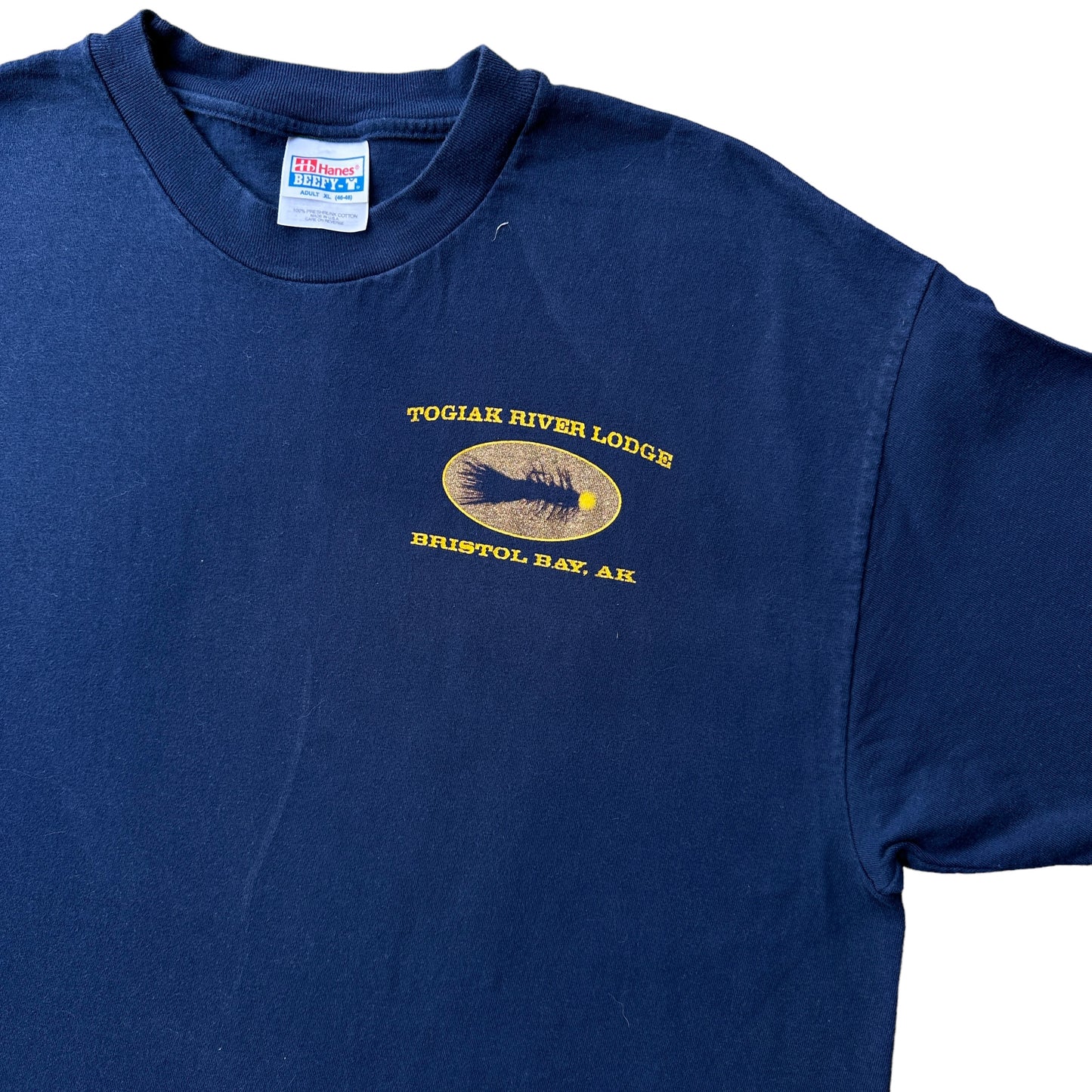 90s Wooly bugger togiak lodge AK tee XL