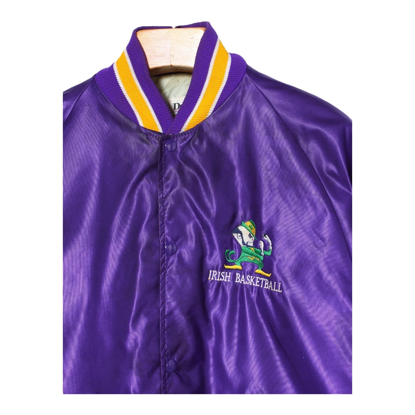 90s Irish notre dame satin jacket XL