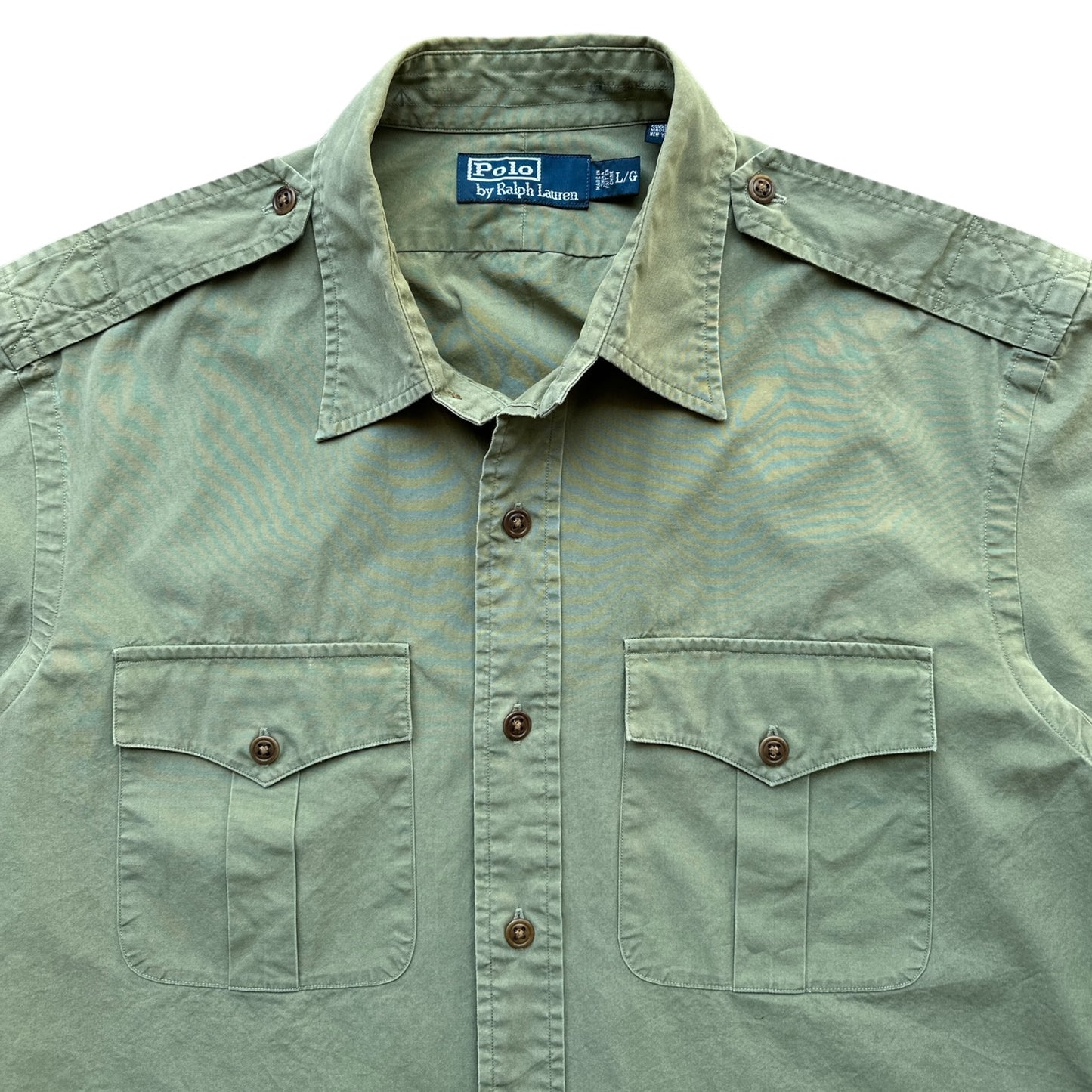 Polo Ralph Lauren military cotton button up large