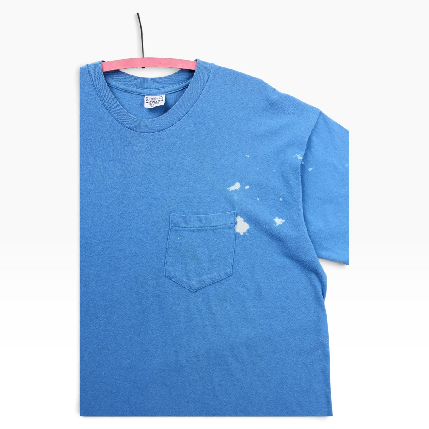 70s Blue pocket tee large