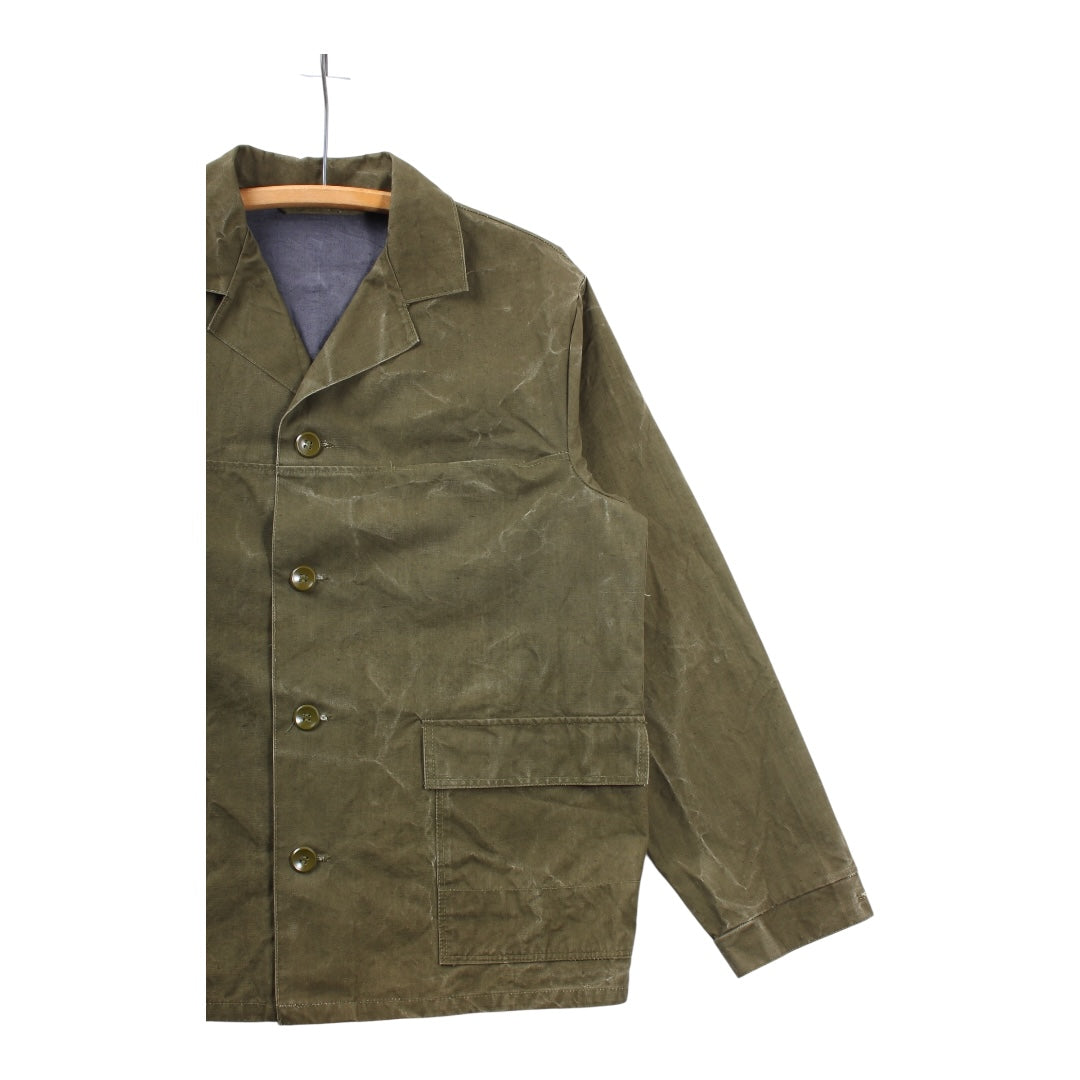 50/60s European chore coat. waxed/coated large