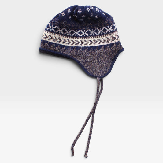 Wool earflap beanie