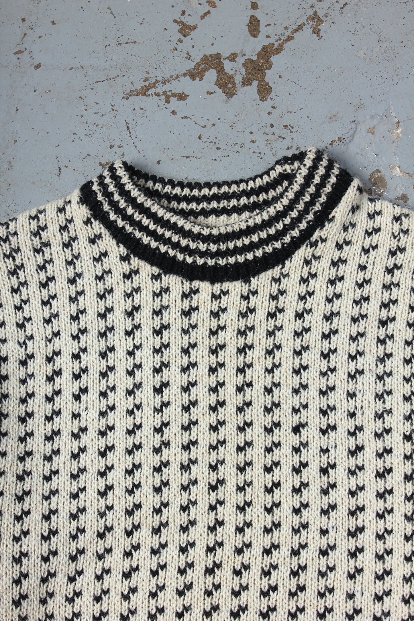 60s Nordic birdseye wool sweater Xs/Small