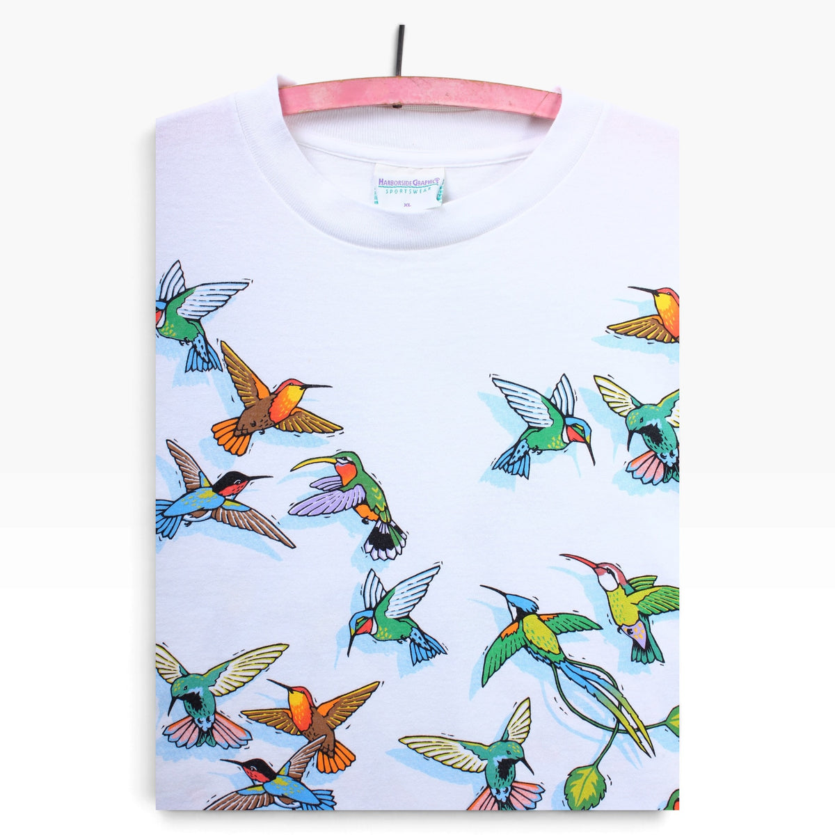 90s Harbor side hummingbird tee Large