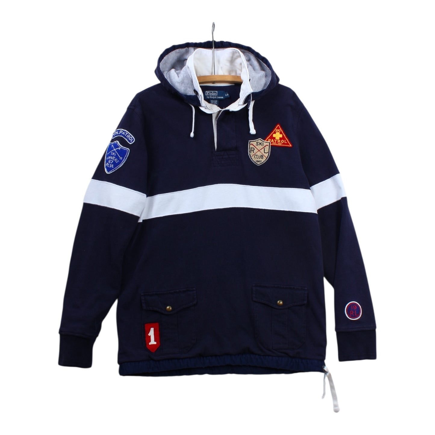Polo Ralph Lauren ski patrol hooded rugby large