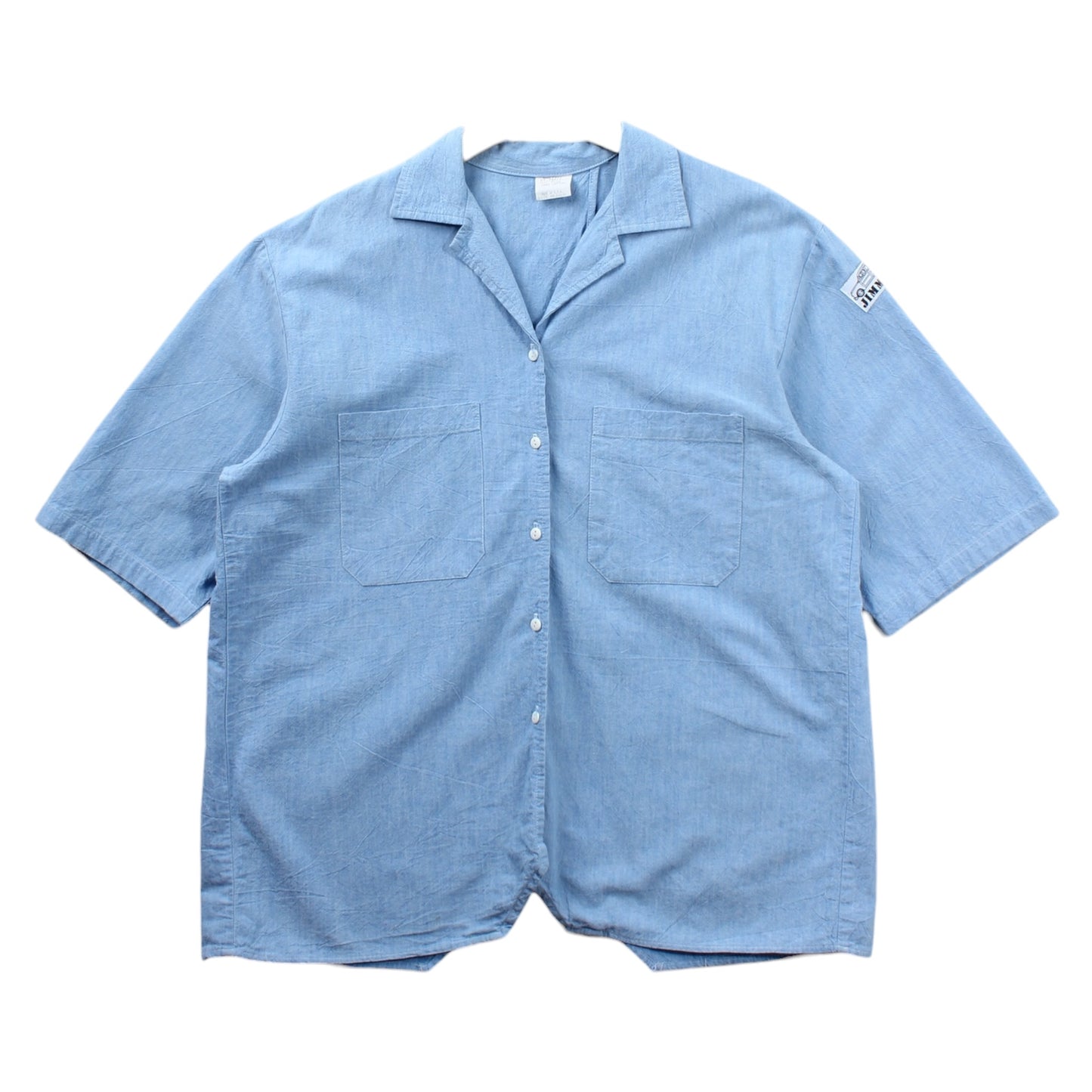 80s Jimmy’z chambray beach shirt slit back large