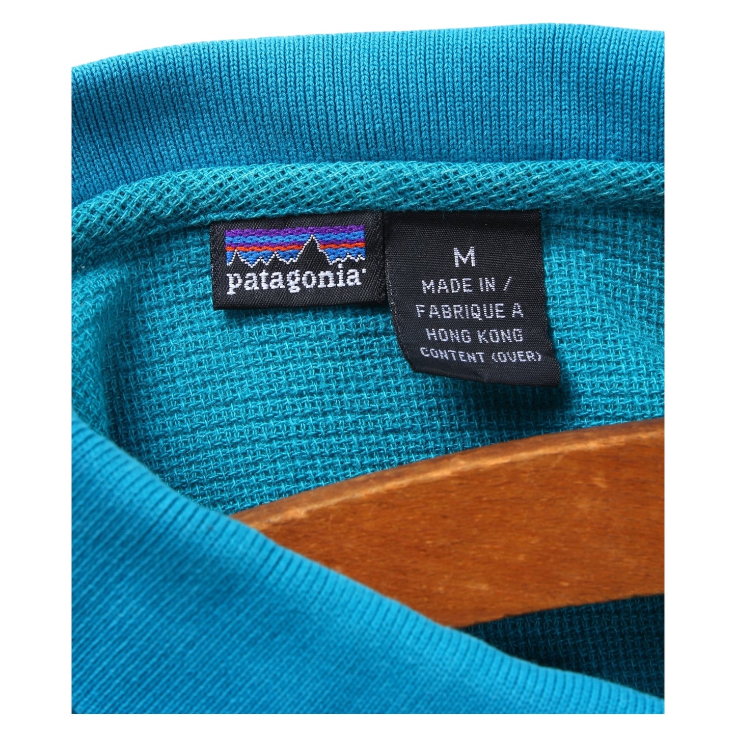 1985 Patagonia woven cotton polo  M/L