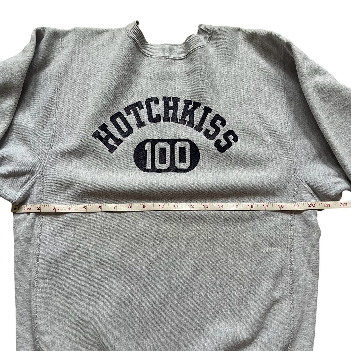 90s Hotchkiss school reverse weave crewneck large