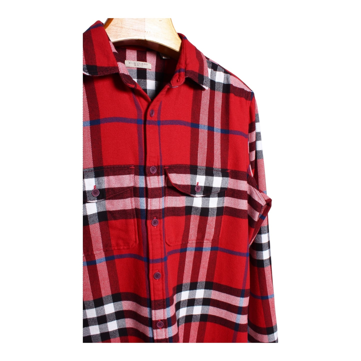 Burberry heavy cotton button down large