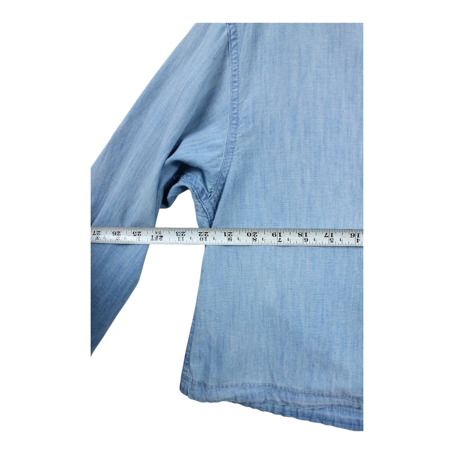 Polo Ralph Lauren hooded button up shirt. cropped short like a wading jacket  large