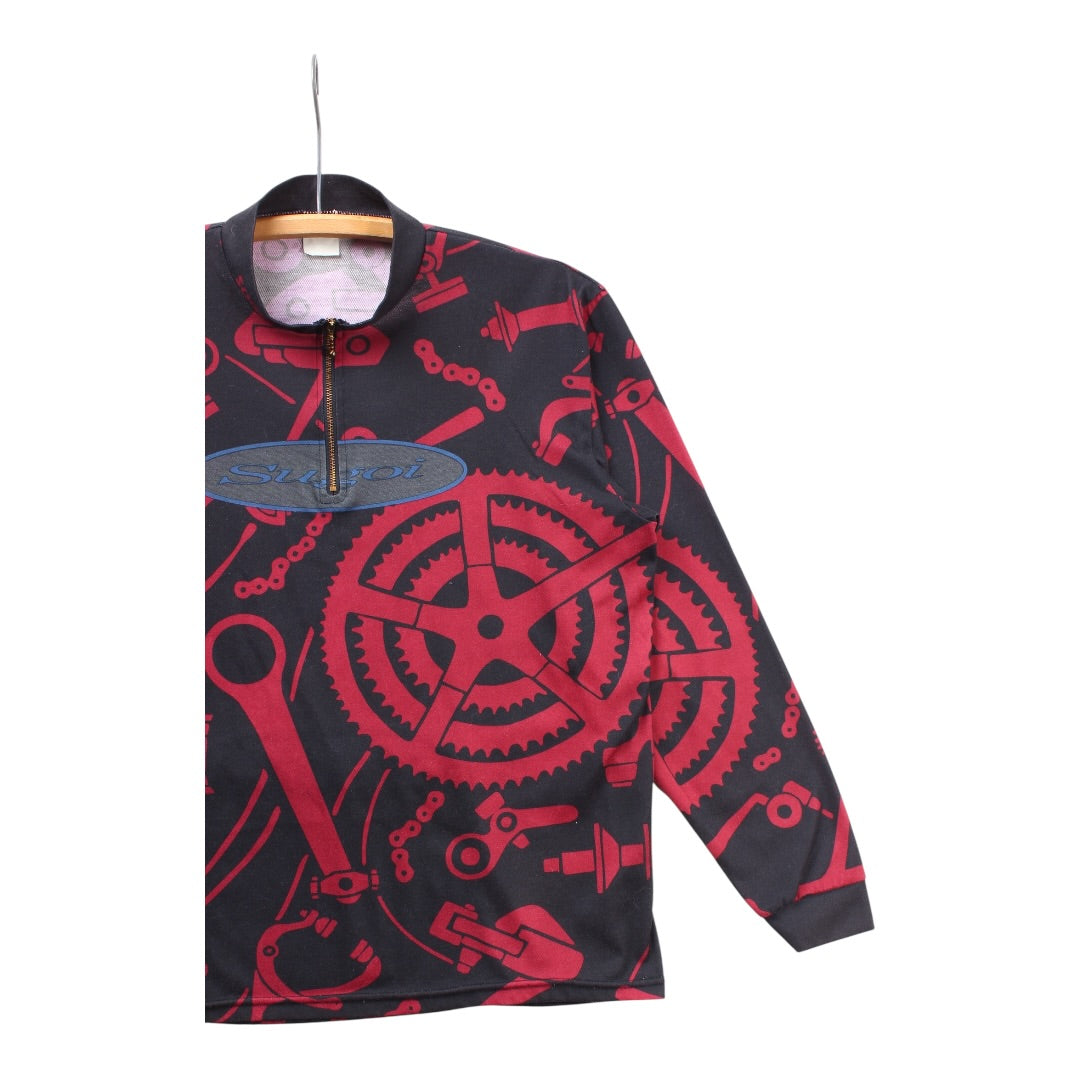 90s Sugio bike parts shirt large