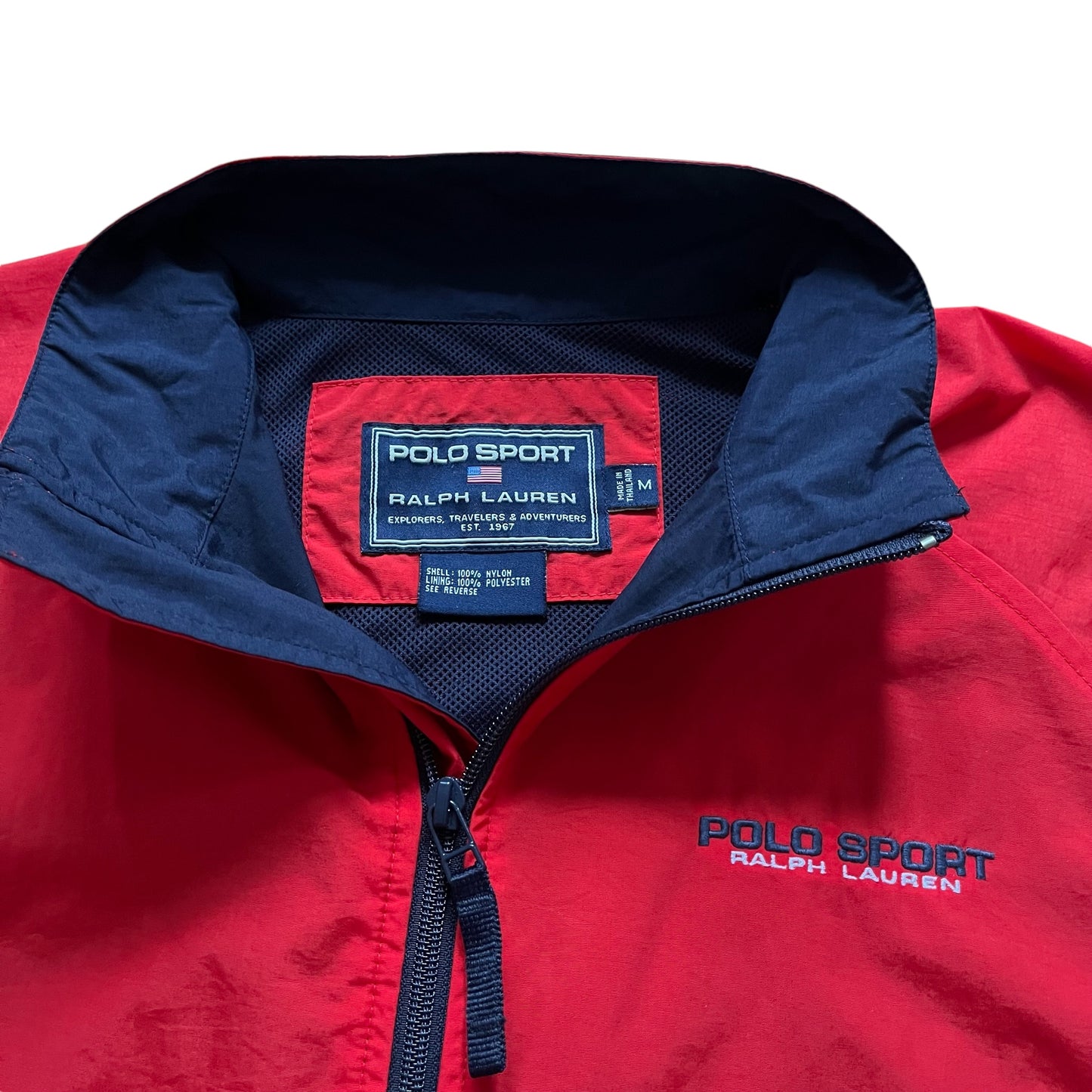 90s polo sport windbreaker jacket medium