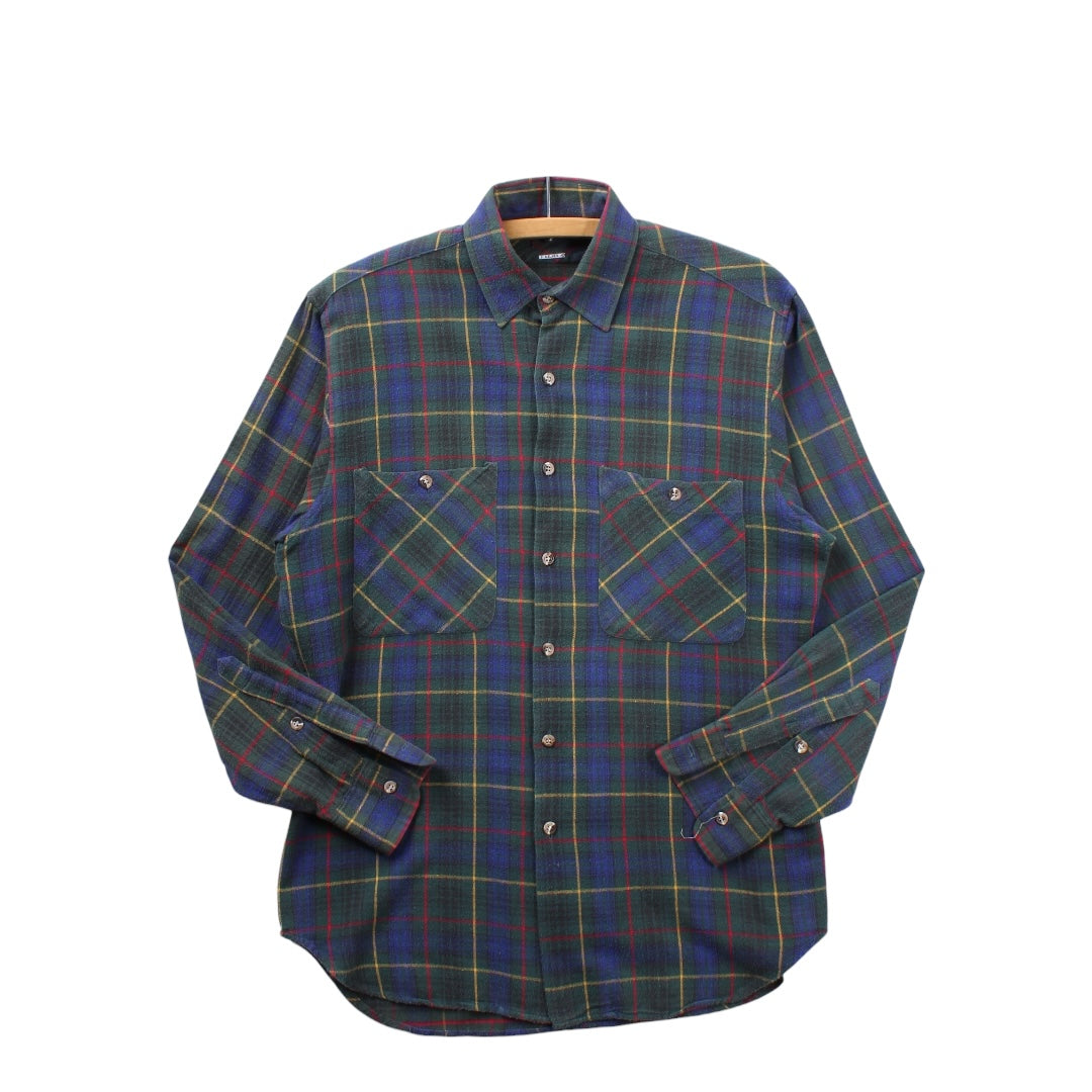 80s Plaid flannel medium