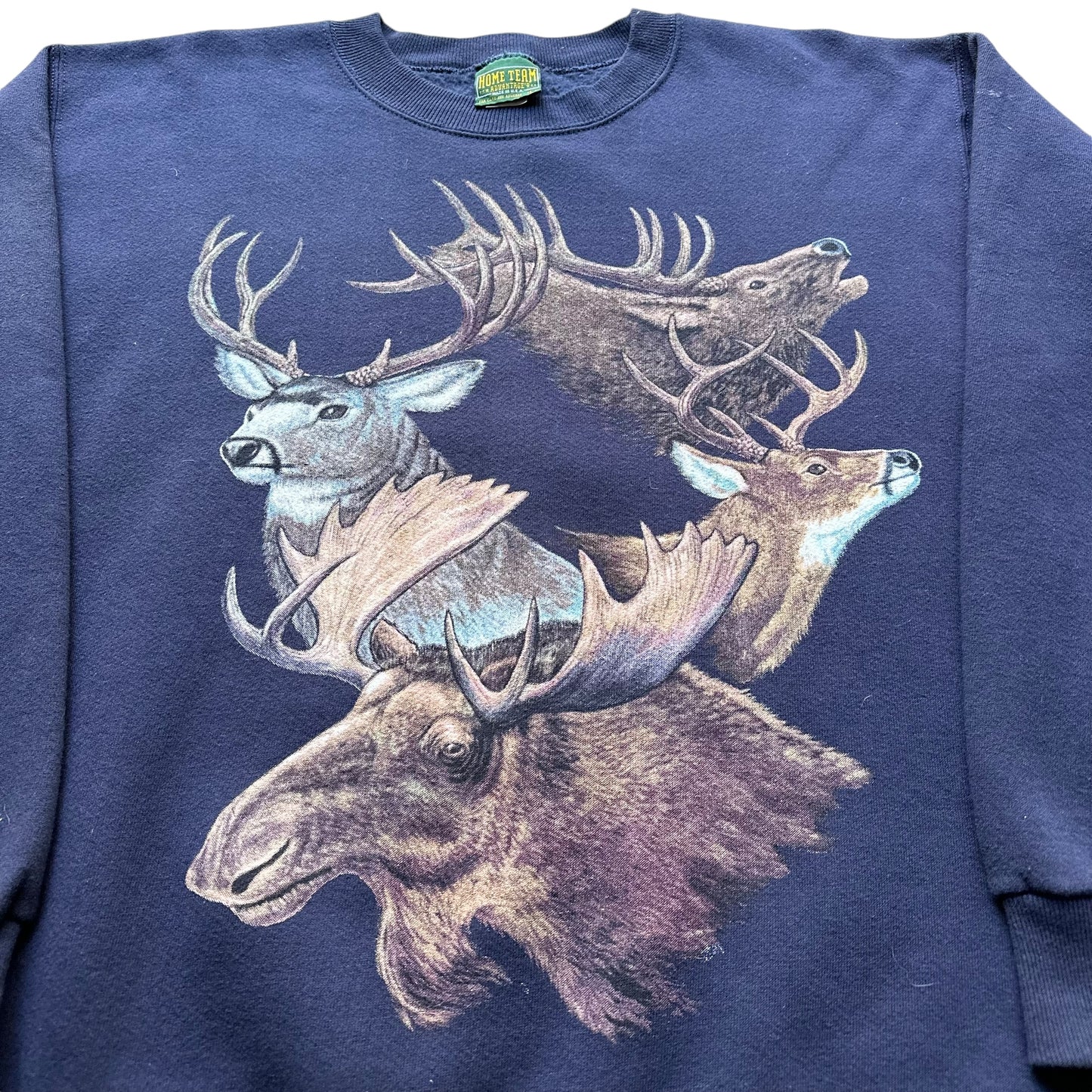 90s Deer and elk crewneck sweatshirt XL