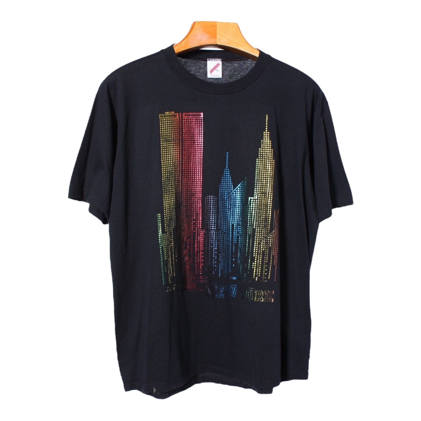 90s New york twin towers tee large