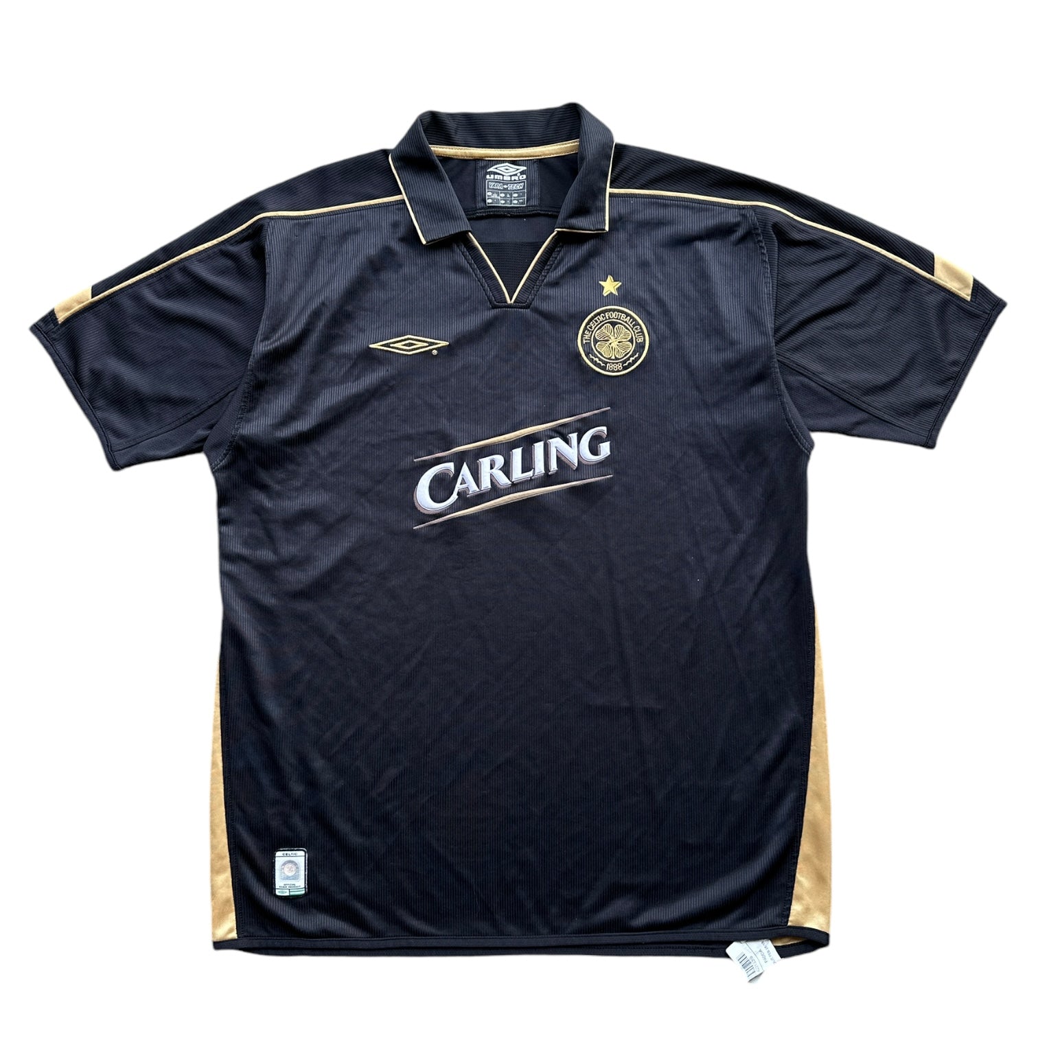 The celtic football club carling umbro soccer jersey large – Vintage Sponsor