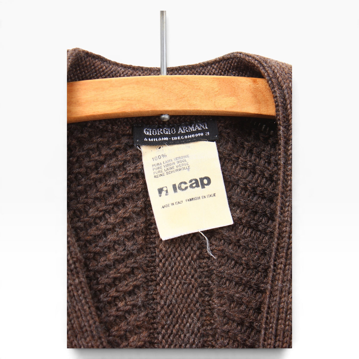 80s Giorgio armani wool sweater vest XS