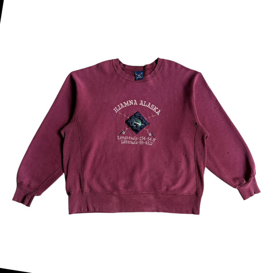 90s Heavy weight alaska fly fish crewneck