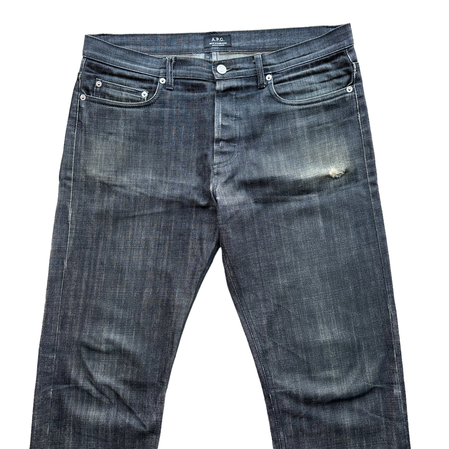 APC raw black denim new standard 34/34