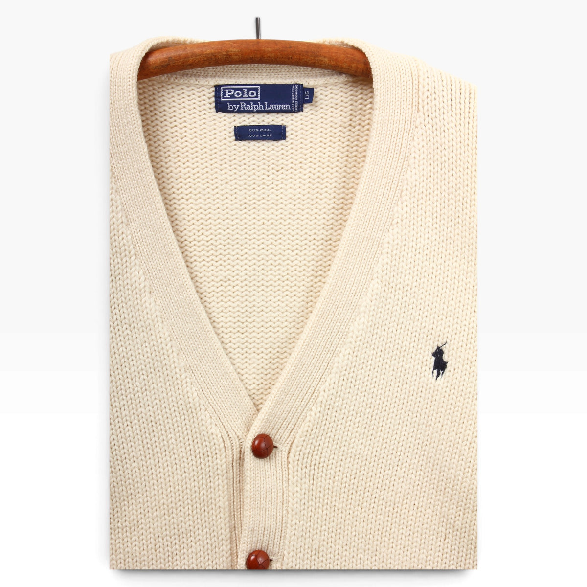 90s Polo Ralph Lauren wool cardigan sweater M/L