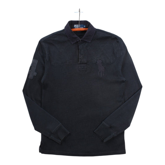 2000s Polo Ralph Lauren rugby black on black Small