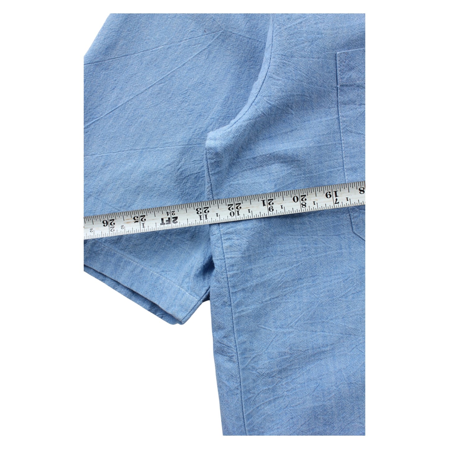 80s Jimmy’z chambray beach shirt slit back large