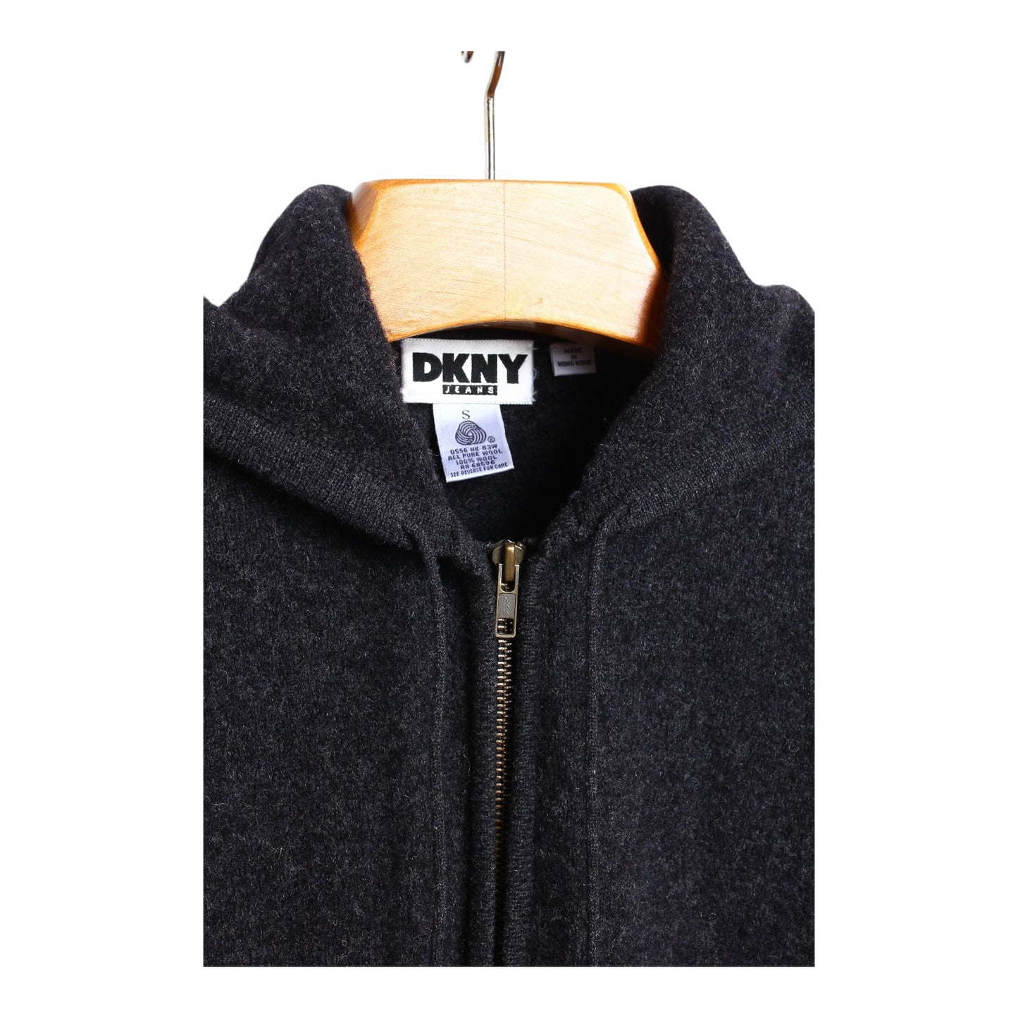 90s Wool DKNY hoodie Medium