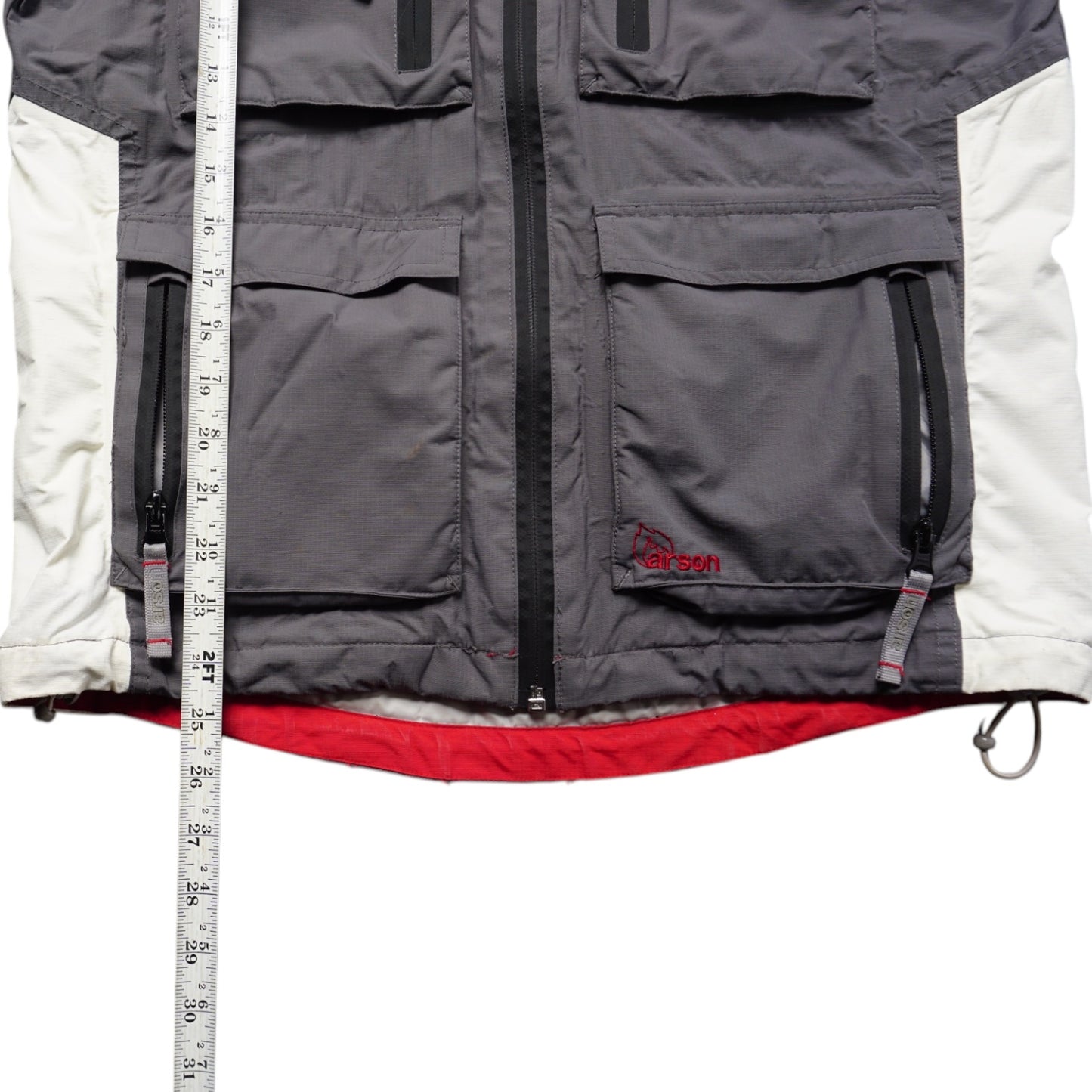 Y2K Arson multi pocket snowboard jacket Small