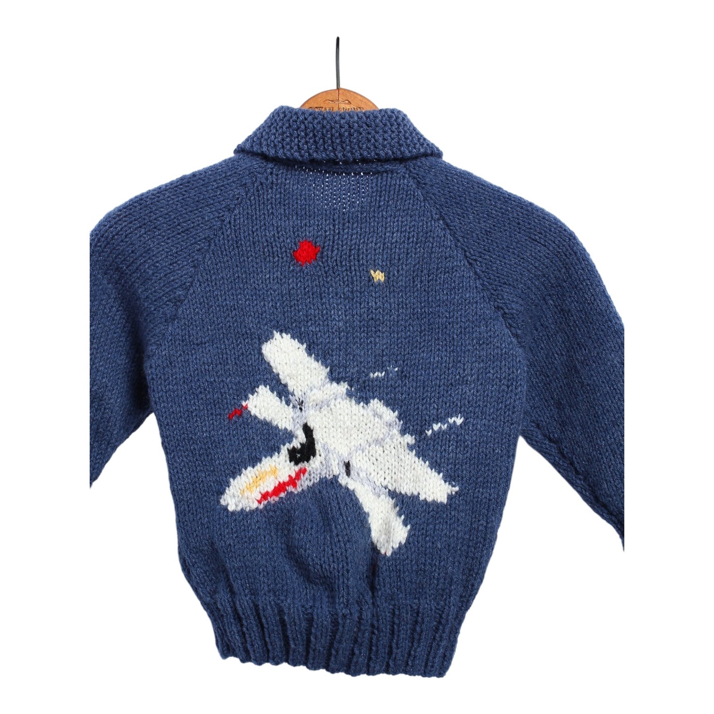 80s Star wars X Wing kids cowichan style sweater